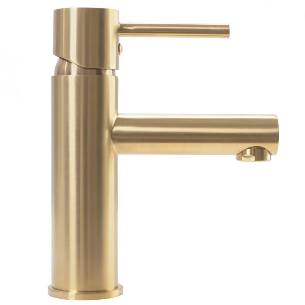 Змішувач для раковини (умивальника) REA TESS BRUSHED GOLD золотий матовий низький