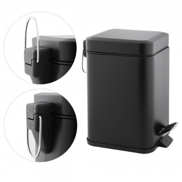 Кошик для сміття YOKA MUTI BLACK 3л.