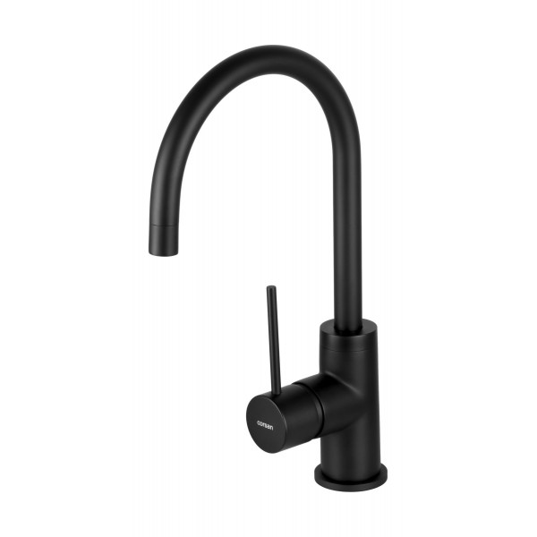 Змішувач для кухні CORSAN LUGO BLACK MATT чорний з рухомим носиком *