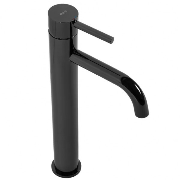 Змішувач для раковини (умивальника) REA LUNGO BLACK GLOSSY чорний високий
