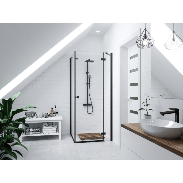 Душовий гарнітур CORSAN ANGO BLACK з термостатом *