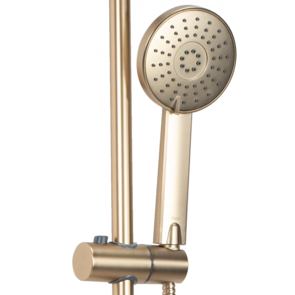 Душовий гарнітур REA LUIS BRUSHED GOLD матове золото з виливом
