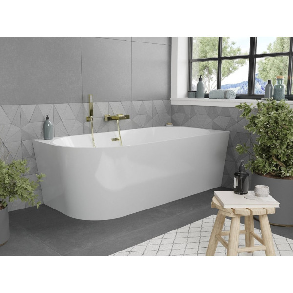 Ванна кутова MEXEN MIA 170x80 WHITE-G акрилова права