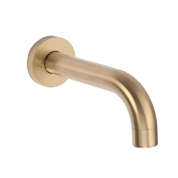 Душова система REA LUNGO BRUSHED GOLD з виливом + BOX прихованого монтажу