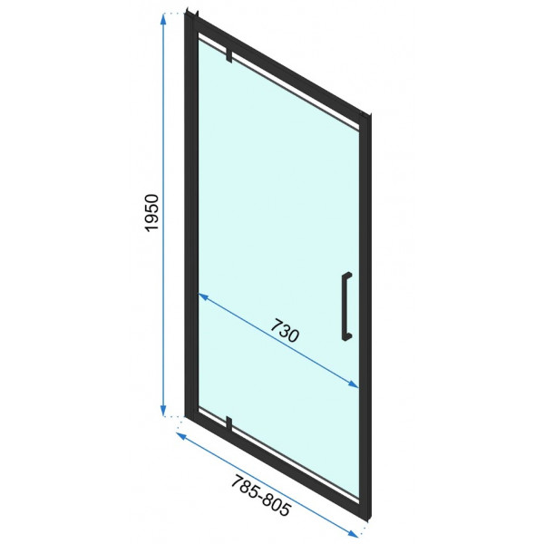 Душова кабіна REA RAPID SWING 80x80 BLACK