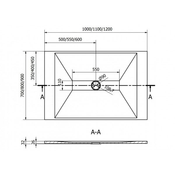 Душовий піддон MEXEN TORO 130x70 BLACK