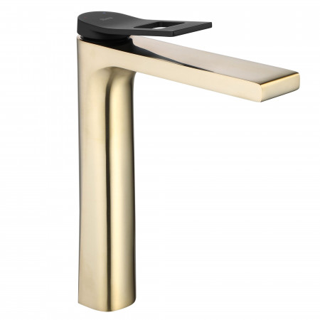 Змішувач для раковини (умивальника) REA SOUL BRUSHED GOLD високий