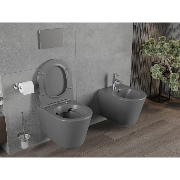Підвісний унітаз MEXEN RICO DARK GREY MATT сірий
