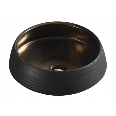 Умивальник (раковина) MEXEN ARIANA BLACK MATT GOLD накладний *