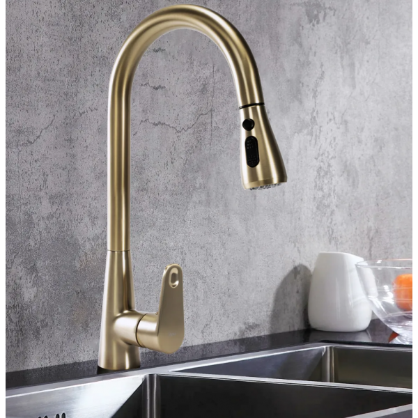 Змішувач для кухні REA MILD BRUSHED GOLD матове золото