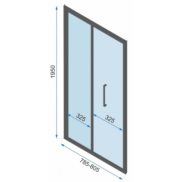 Душова кабіна REA RAPID FOLD 80x80 BLACK