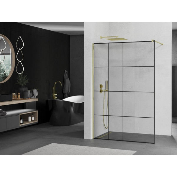Душова стінка MEXEN KIOTO 130 LOFT GOLD