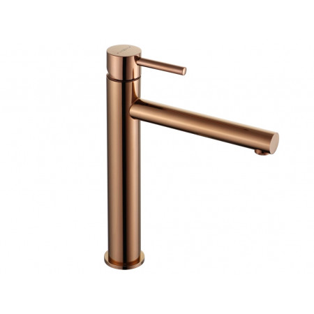 Змішувач для раковини (умивальника) MEXEN ELBA ROSE GOLD рожеве золото високий