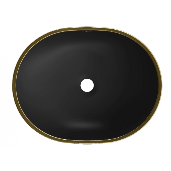 Умивальник (раковина) MEXEN VIKI BLACK GOLD EDGE накладний *