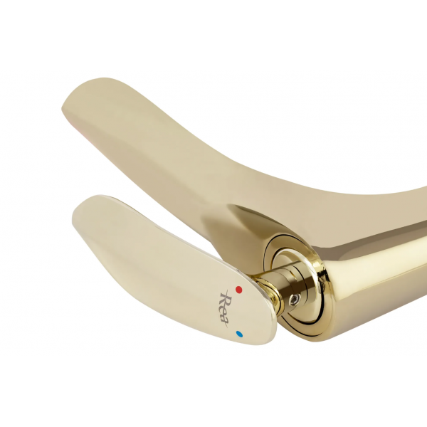 Змішувач для раковини (умивальника) REA ORBIT GOLD золотий низький