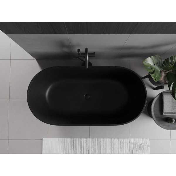 Ванна окрема MEXEN RIMINI 150х75 BLACK MATT з штучного каменю