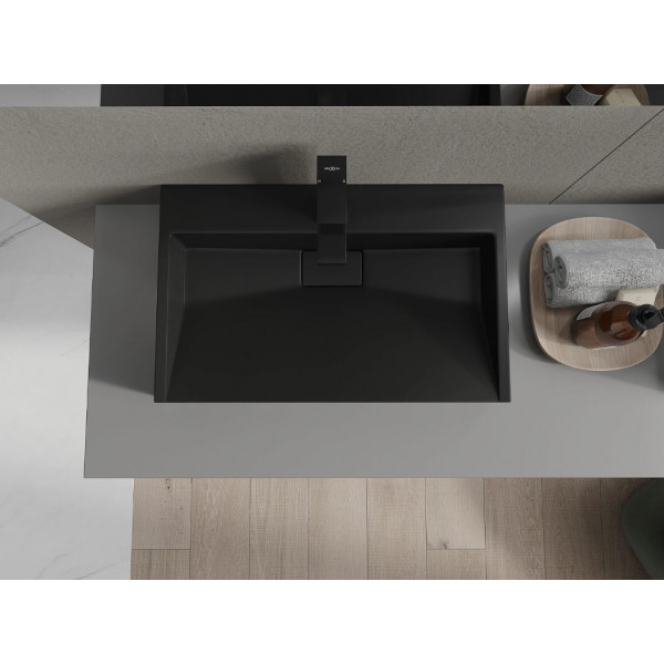 Умивальник (раковина) MEXEN AVA 60 BLACK MATT 1/O накладний підвісний