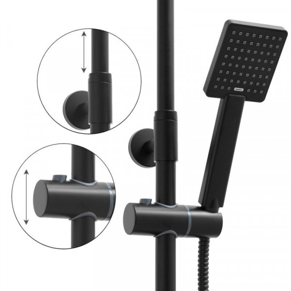 Душовий гарнітур YOKA FLOVA 25 BLACK чорний *