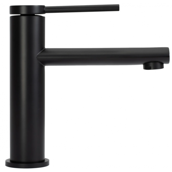 Змішувач для раковини (умивальника) REA OVAL BLACK чорний низький