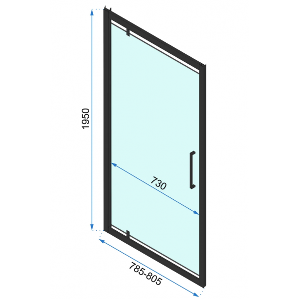 Душова кабіна REA RAPID SWING 100x80 BLACK