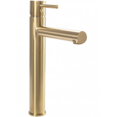 Змішувач для раковини (умивальника) REA TESS BRUSHED GOLD високий *