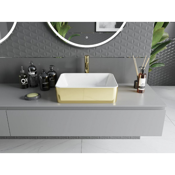 Умивальник (раковина) MEXEN CATIA GOLD WHITE накладний