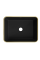 Умивальник (раковина) MEXEN CATIA BLACK MATT GOLD EDGE накладний