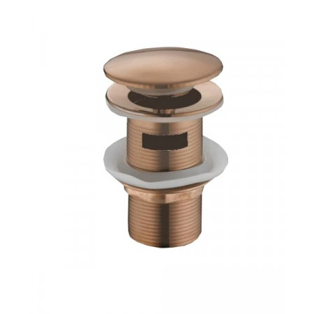 Донний клапан для раковини MEXEN CLICK-CLACK ROSE GOLD з переливом
