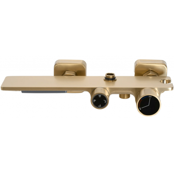 Душовий гарнітур REA HELIX BRUSHED GOLD матове золото з виливом