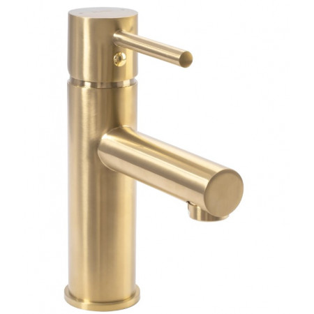 Змішувач для раковини (умивальника) REA TESS BRUSHED GOLD золотий матовий низький