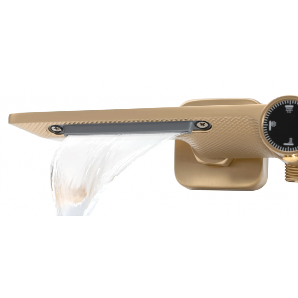 Душовий гарнітур REA HELIX BRUSHED GOLD матове золото з виливом