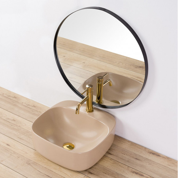 Умивальник (раковина) REA LUIZA 42 BEIGE MATT накладний