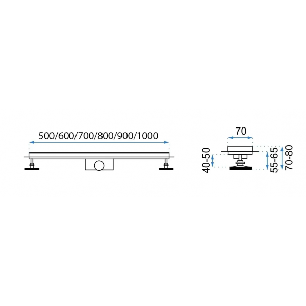 Трап для душу REA PURE NEO 100 PRO GOLD 2в1 золотий *