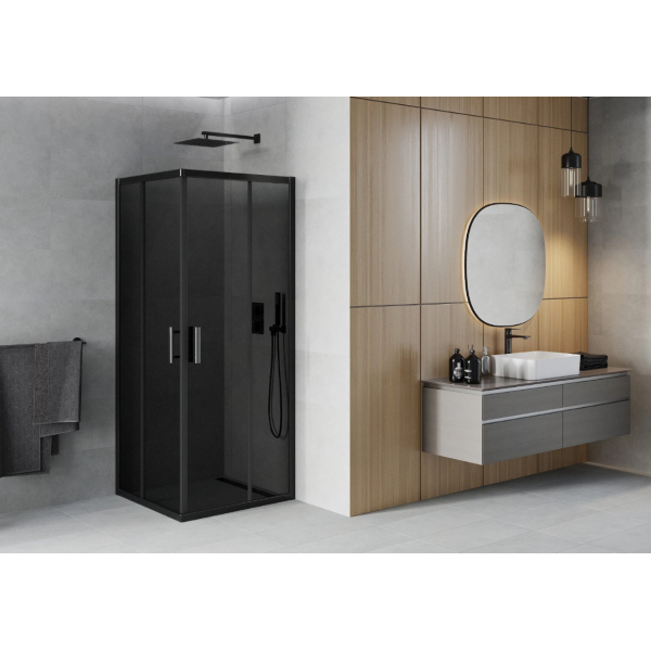 Душова кабіна MEXEN RIO 90х90 GRAPHITE BLACK квадратна