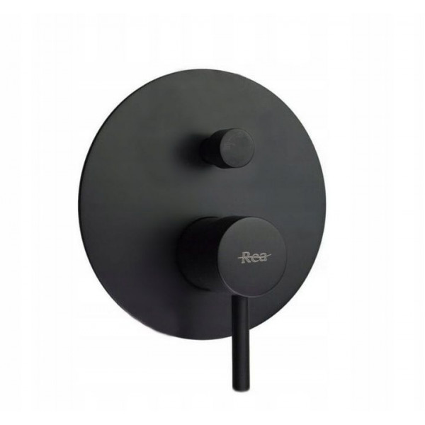Змішувач для ванни та душу REA LUNGO BLACK + BOX прихованого монтажу