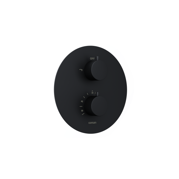 Душова система CORSAN LUGO BLACK з термостатом + BOX прихованого монтажу