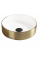 Умивальник (раковина) MEXEN CLARISA BRUSHED GOLD WHITE накладний
