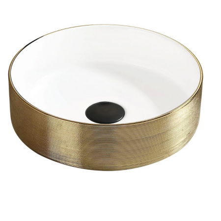 Умивальник (раковина) MEXEN CLARISA BRUSHED GOLD WHITE накладний