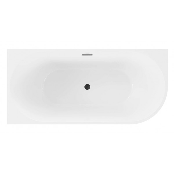 Ванна кутова MEXEN MIA 170x80 BLACK WHITE-B акрилова ліва