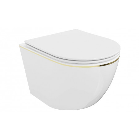 Підвісний унітаз MEXEN LENA WHITE GOLD EDGE *