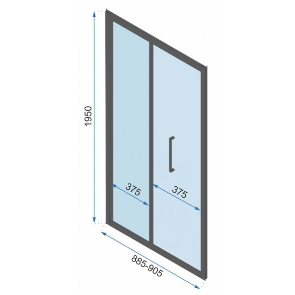 Душова кабіна REA RAPID FOLD 80x90 BLACK