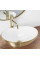 Умивальник (раковина) REA SOFIA BRUSHED GOLD WHITE накладний *