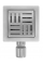 Трап для душу REA CROSS 12x12 NICKIEL BRUSHED