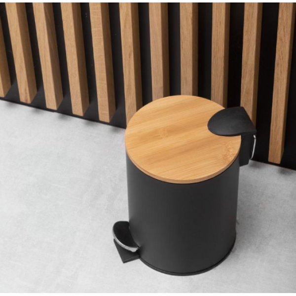 Кошик для сміття YOKA VINI BLACK BAMBOO 3л.