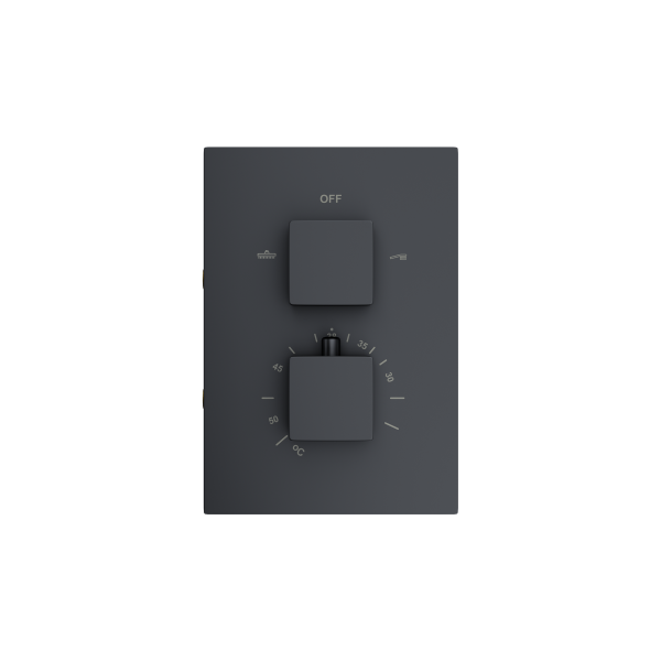 Душова система CORSAN ADOUR BLACK з термостатом + BOX прихованого монтажу