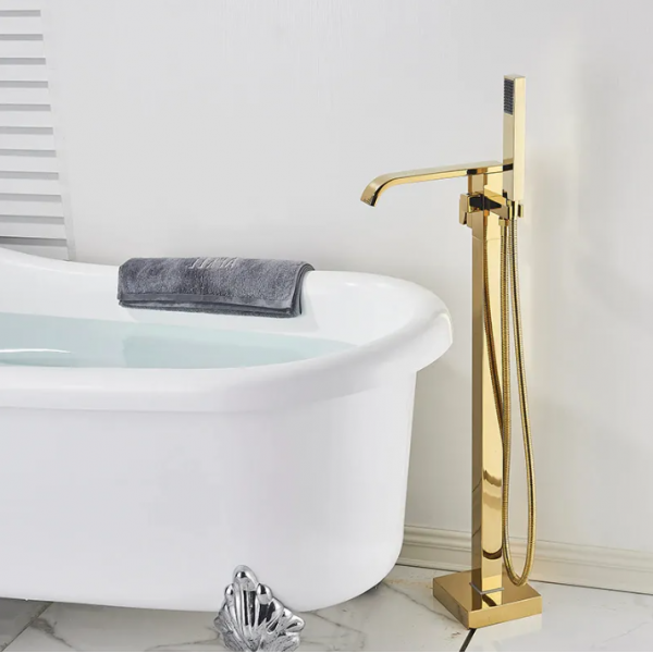 Змішувач для ванни REA CARAT GOLD золотий підлоговий