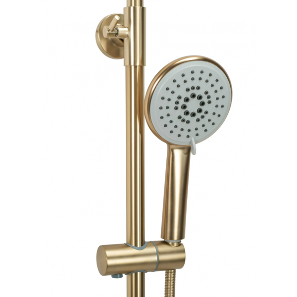 Душовий гарнітур REA VERSO BRUSHED GOLD матове золото з виливом