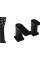 Змішувач для ванни CORSAN TRINO BLACK MATT на борт ванни *
