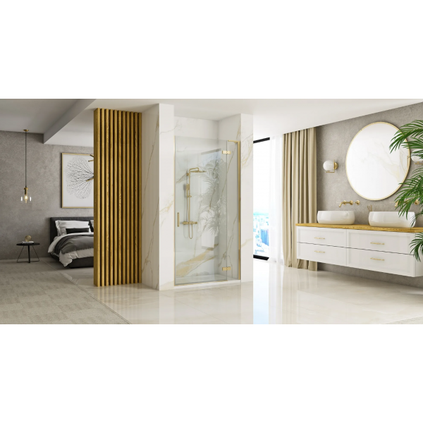 Душові двері REA HUGO 80 BRUSHED GOLD