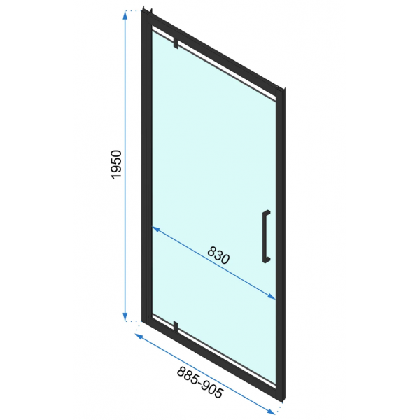 Душова кабіна REA RAPID SWING 100x90 BLACK